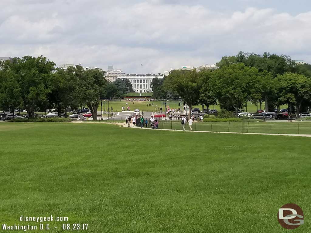 Looking toward the White House.