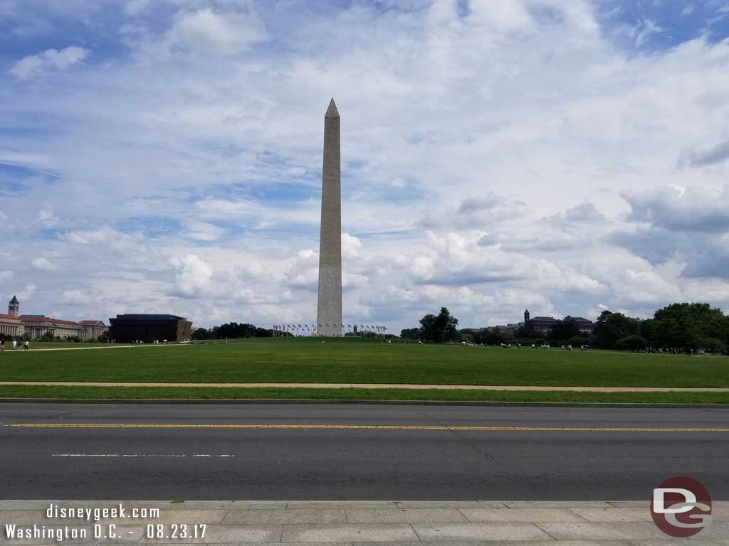 Looking back toward the Washington Monument.