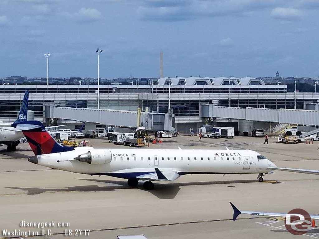 Some great views from the Delta Sky Club as we waited for the flight. In the distance the Washington Monument.
