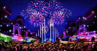 TOGETHER FOREVER FIREWORKS – “Together Forever – A Pixar Nighttime Spectacular,” will celebrate Pixar stories through the decades as it lights up the sky over Disneyland park, beginning with the debut of Pixar Fest, April 13, 2018. This artist’s concept illustrates how guests will be immersed in an emotional journey that begins with the meeting of unlikely Pixar pals and follows them through their adventures. “Together Forever” comes to life through projections on iconic park locations: Sleeping Beauty Castle, the water screens of the Rivers of America, the façade of “it’s a small world” and the buildings of Main Street, U.S.A. (Disneyland Resort)