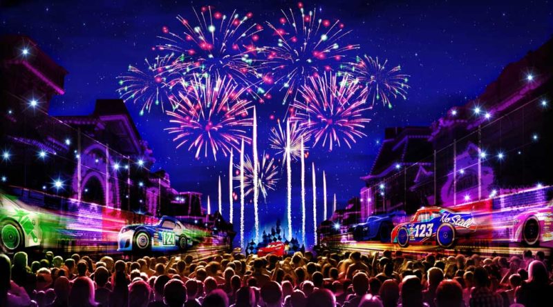 TOGETHER FOREVER FIREWORKS – “Together Forever – A Pixar Nighttime Spectacular,” will celebrate Pixar stories through the decades as it lights up the sky over Disneyland park, beginning with the debut of Pixar Fest, April 13, 2018. This artist’s concept illustrates how guests will be immersed in an emotional journey that begins with the meeting of unlikely Pixar pals and follows them through their adventures. “Together Forever” comes to life through projections on iconic park locations: Sleeping Beauty Castle, the water screens of the Rivers of America, the façade of “it’s a small world” and the buildings of Main Street, U.S.A. (Disneyland Resort)