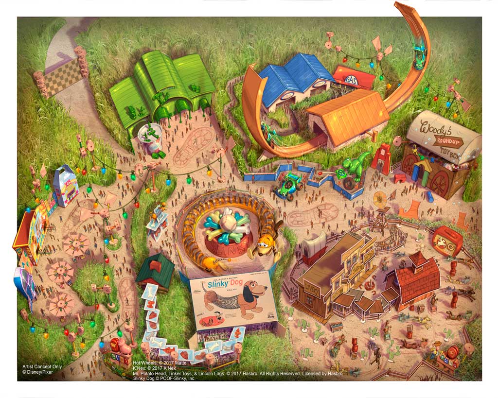 Disney Toy Story Land Fun Map