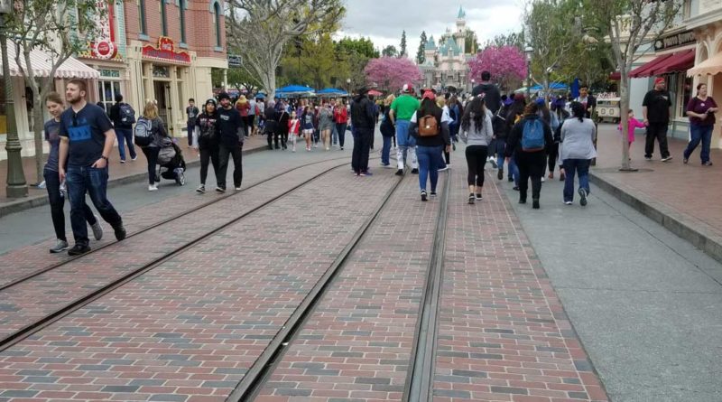 Disneyland Main Street USA Brick work / Streetcar Track Replacement