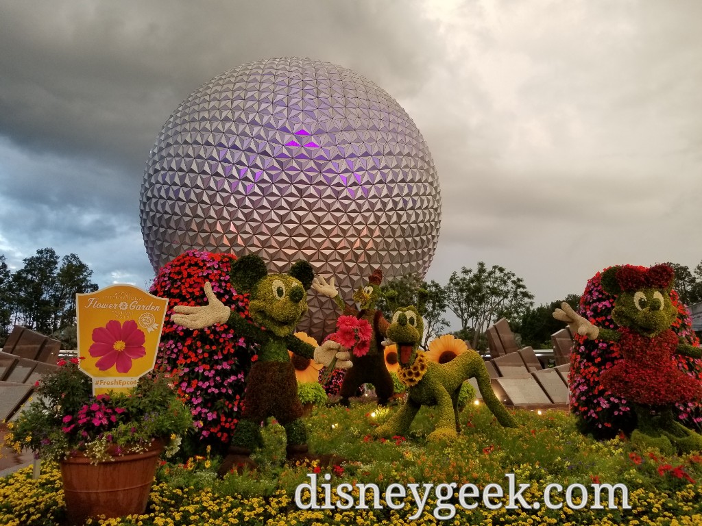 Epcot entrance topiaries for the International Flower & Garden Festival ...