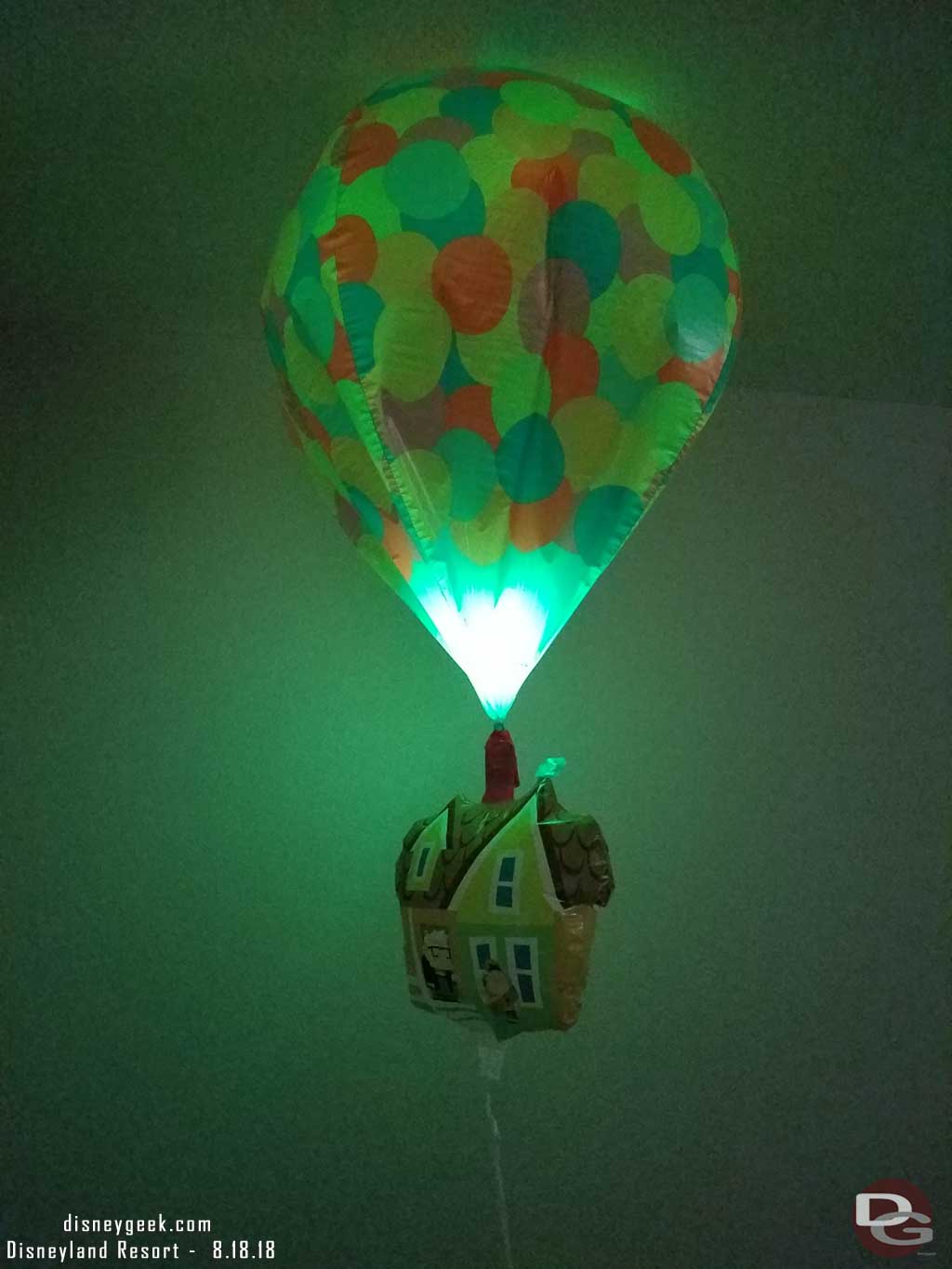 Up! Balloon that was purchased on 7/13 as of 8/18.