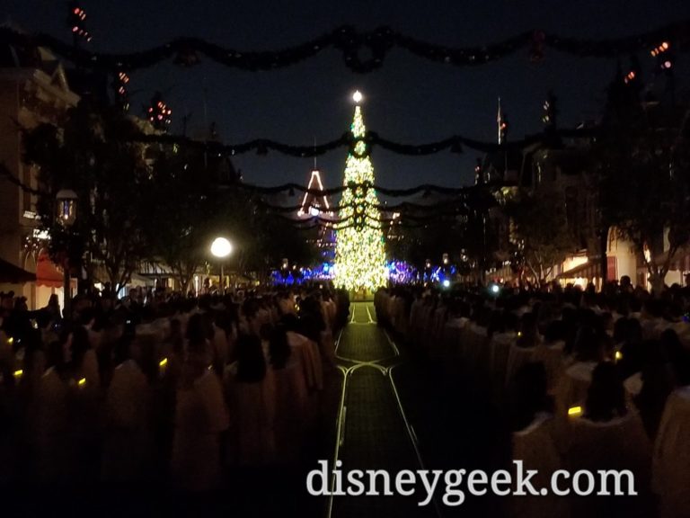 Disneyland Candlelight Ceremony 745pm Performance Pictures & Video