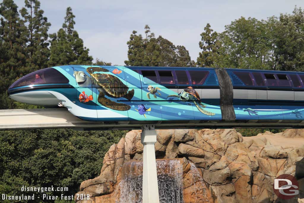Finding Nemo - Disneyland Monorail Blue during Pixar Fest