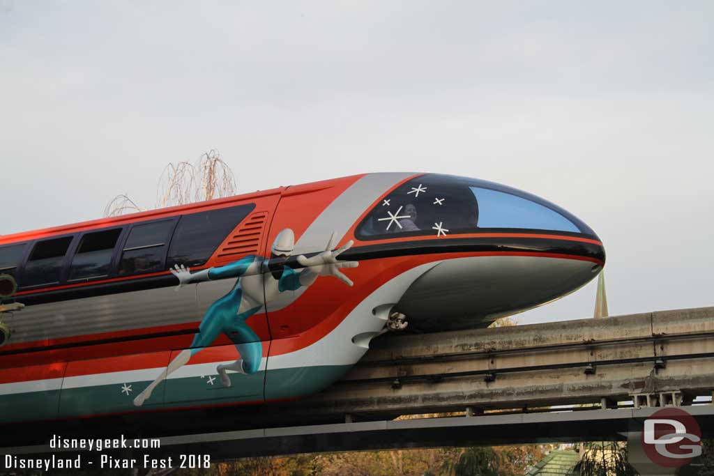 Incredibles - Disneyland Monorail Orange during Pixar Fest