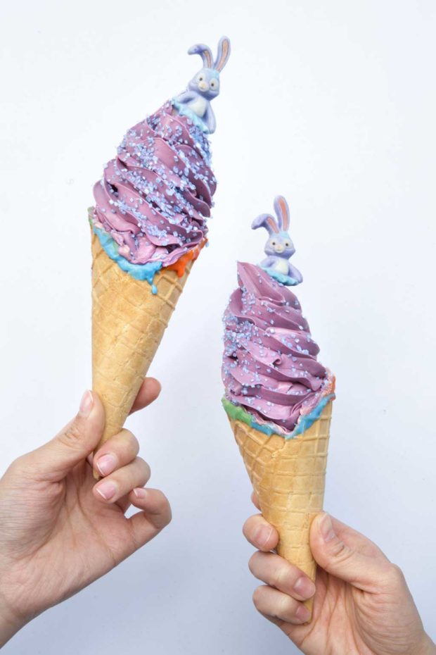 Lavender Ice Cream Cone