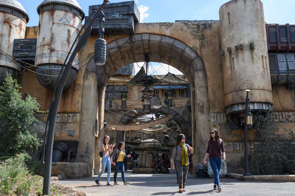 Guests visiting Star Wars: Galaxy's Edge at Disneyland Park in Anaheim, California, and at Disney's Hollywood Studios in Lake Buena Vista, Florida, will be able to wander the lively marketplace of Black Spire Outpost and encounter a robust collection of merchant shops and stalls filled with authentic Star Wars creations. (Richard Harbaugh/Disney Parks)