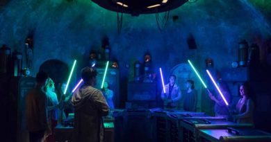 Disney guests will discover exotic finds throughout Star Wars: Galaxy’s Edge at Disneyland Park in Anaheim, California, and at Disney's Hollywood Studios in Lake Buena Vista, Florida. At Savi’s Workshop – Handbuilt Lightsabers, guests will have the opportunity to customize and craft their own lightsabers. In this exclusive experience, guests will feel like a Jedi as they build these elegant weapons from a more civilized age. (Joshua Sudock/Disney Parks)