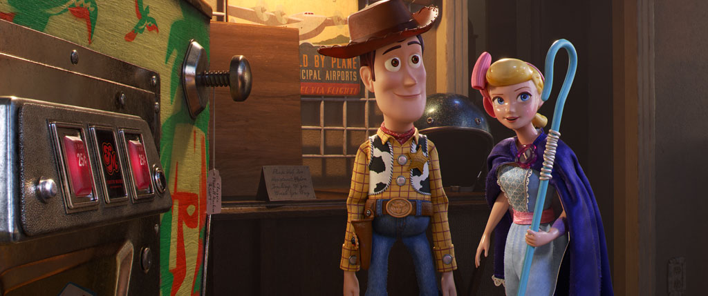 CLOSE QUARTERS – In Disney and Pixar’s “Toy Story 4,” Bo Peep takes Woody to a secret hangout within the antique store—the inside of a vintage pinball machine—where a lot of toys go to socialize. Featuring Annie Potts and Tom Hanks as the voices of Bo and Woody, “Toy Story 4” opens in U.S. theaters on June 21, 2019.