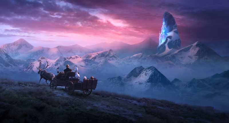 In Walt Disney Animation Studios’ “Frozen 2, Elsa, Anna, Kristoff, Olaf and Sven journey far beyond the gates of Arendelle in search of answers. Featuring the voices of Idina Menzel, Kristen Bell, Jonathan Groff and Josh Gad, “Frozen 2” opens in U.S. theaters November 22.