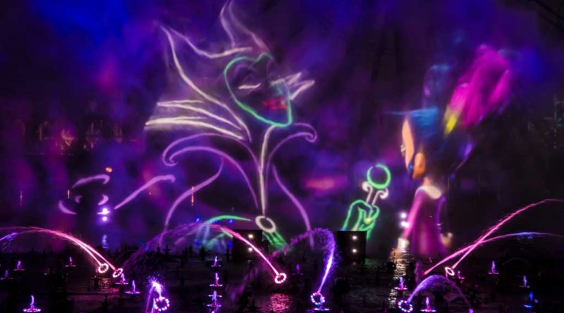 “Villainous!” is a new “World of Color” show, exclusive to the new separate ticket event, Oogie Boogie Bash – A Disney Halloween Party at Disney California Adventure Park, beginning Sept. 17, 2019, for 20 select nights. The show weaves a Halloween tale about a young girl named Shelley Marie who goes on an unforgettable journey exploring the villainous side of Disney characters. “Villainous!” shows guests that, deep down, there’s a little villain in all of us. Disneyland Resort is located in Anaheim, Calif. (Joshua Sudock/Disneyland Resort)