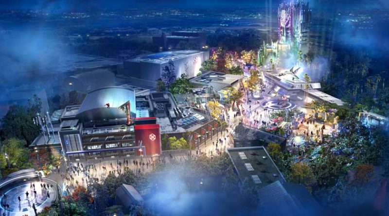 Guests can suit up alongside their favorite Super Heroes at the Avengers Campus, beginning in 2020 at Disney California Adventure park at Disneyland Resort. The campus will feature the first Disney ride-through attraction to feature Spider-Man, along with other heroic encounters. (Disney)