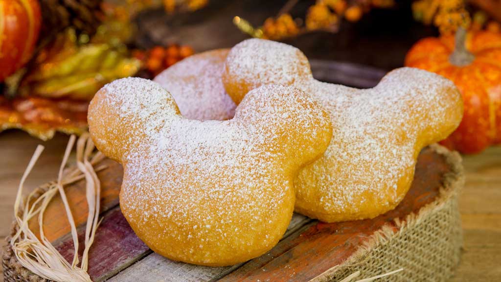At Mint Julep Bar at Disneyland Park, guests will find these Pumpkin Spice Beignets featuring Mickey-shaped beignets dusted with pumpkin spice-flavored sugar. (David Nguyen/Disneyland Resort)