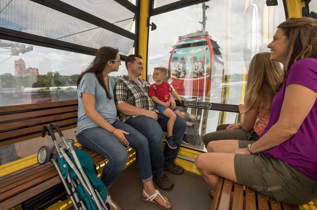 Disney Skyliner will begin carrying guests high above Walt Disney World Resort in Lake Buena Vista, Fla., on Sept. 29, 2019. The state-of-the-art transportation system will feature custom cabins that glide through the air, conveniently transporting guests between Disney’s Hollywood Studios and Epcot to four resort hotels – Disney’s Art of Animation Resort, Disney’s Caribbean Beach Resort, Disney’s Pop Century Resort and the new Disney’s Riviera Resort, scheduled to open in December 2019. (Kent Phillips, Photographer)