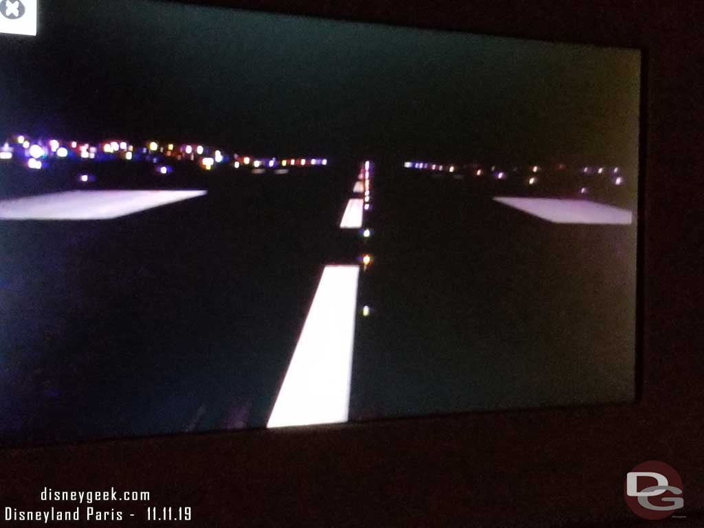 The system also had the option to view a forward facing camera. Here is the take off view.