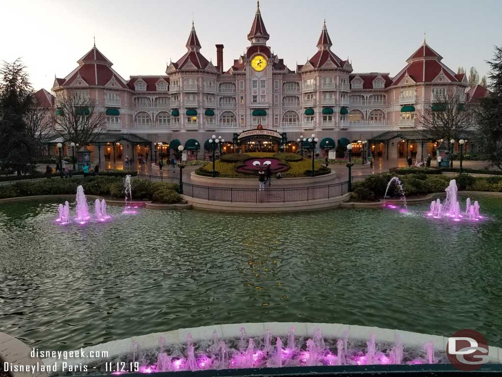 Arriving at Disneyland Paris. 