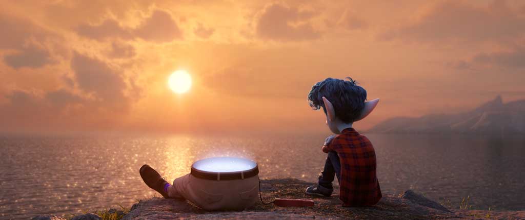 FATHER & SON -- In Disney and Pixar’s “Onward,” 16-year-old Ian (voice of Tom Holland) yearns for the father he lost back before he was born. When a magical gift allows Ian and his brother Barley to conjure their dad—or half him, anyway—Ian’s dreams of getting the fatherly advice he’s always sought just might come true. Directed by Dan Scanlon and produced by Kori Rae, “Onward” opens in U.S. theaters on March 6, 2020. © 2019 Disney/Pixar. All Rights Reserved.