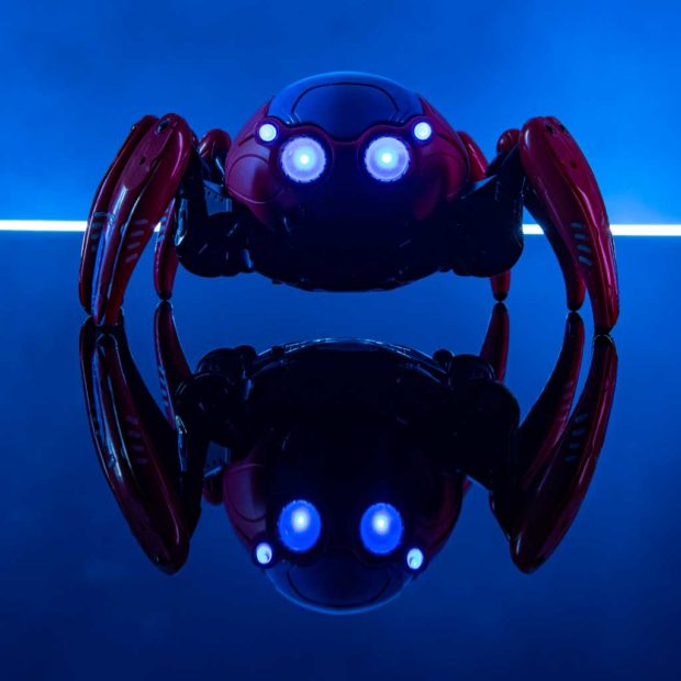 The Spider-Bots seen in WEB SLINGERS: A Spider-Man Adventure. Guests will be able to build and battle their Spider-Bots to gain a new sidekick as they train to be a part of the next generation of Super Heroes. (David Roark/Disneyland Resort)