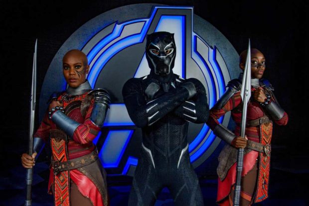 Recruits can train with Black Panther’s loyal bodyguards, the Dora Milaje, to learn wisdom from Wakanda and what it’s like to be to be a member of this elite royal guard. (Joshua Sudock/Disneyland Resort)