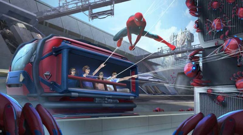 WEB SLINGERS: A Spider-Man Adventure in Avengers Campus at Disney California Adventure Park in Anaheim, California, will allow Super Hero recruits to put their web-slinging skills to the test as they team up with Spider-Man to capture his out-of-control Spider-Bots before they wreak havoc on the Campus. Avengers Campus opens July 18, 2020. (Disneyland Resort)