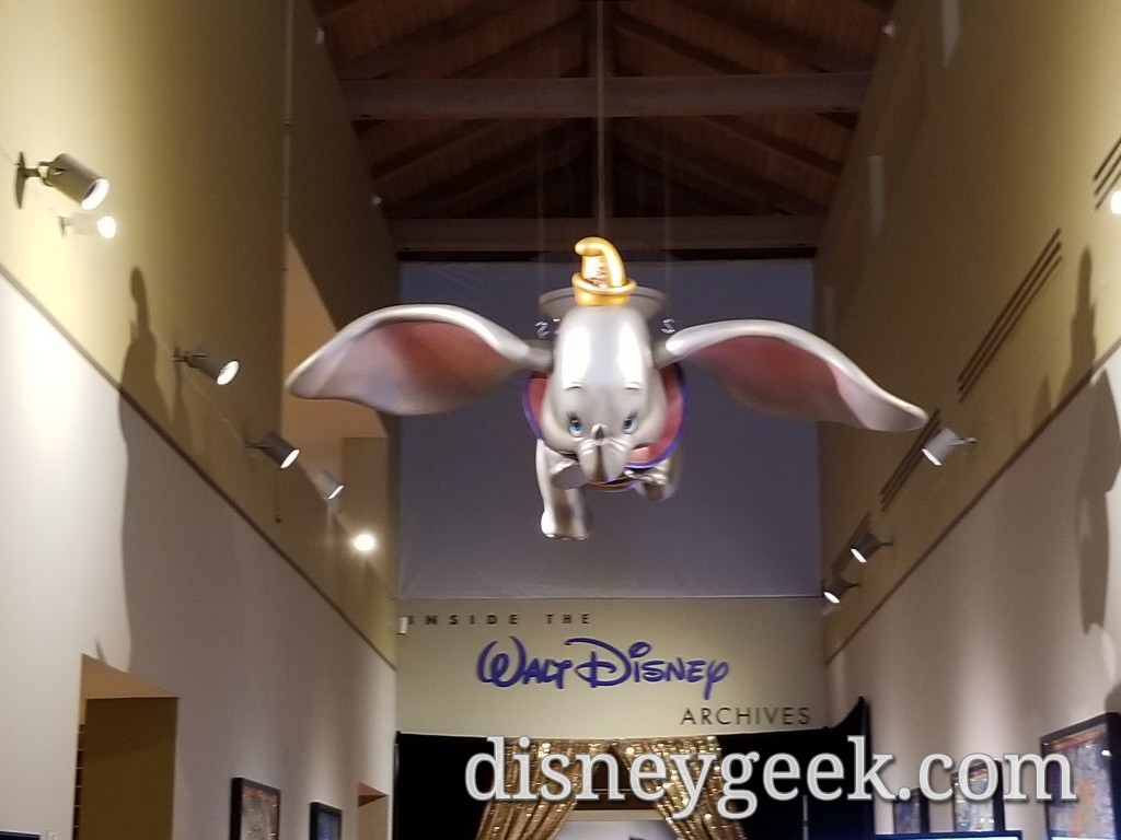 Dumbo is overhead as you make your way to the gallery housing the exhibit. 