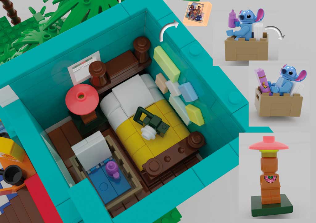 Custom Minifigure Gashapon MOC LEGO Nuovo in Blister Stitch Disney G3 