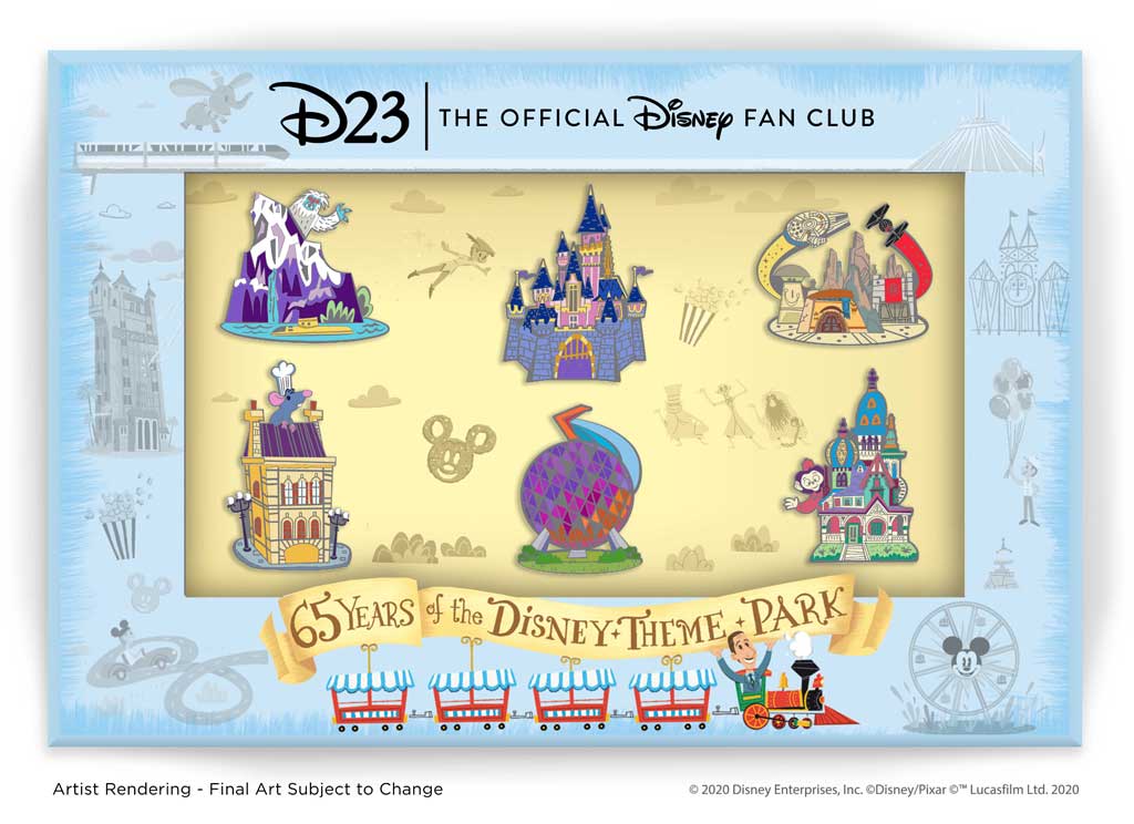 D23 Pins - 65 Years of the Disney Theme Park