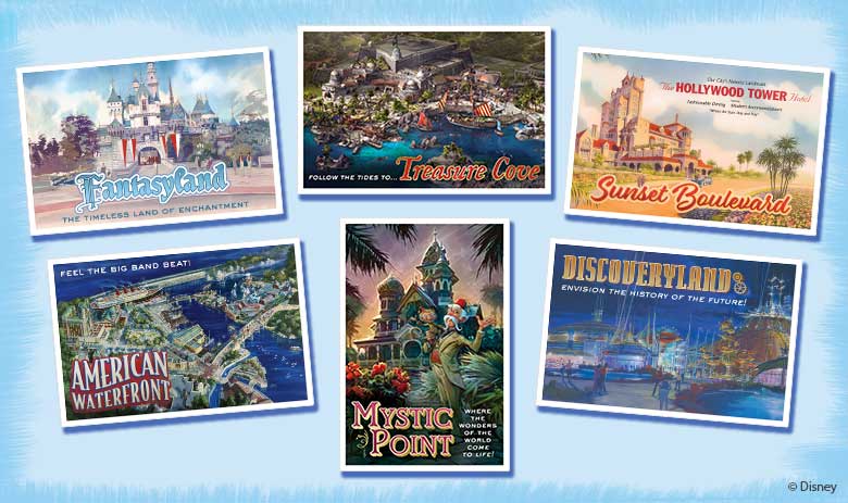 Special Gold Member Gift: Just for D23 Gold and Gold Family Members, this issue of Disney twenty-three will include a set of six postcards—each representing a different Disney resort around the world.