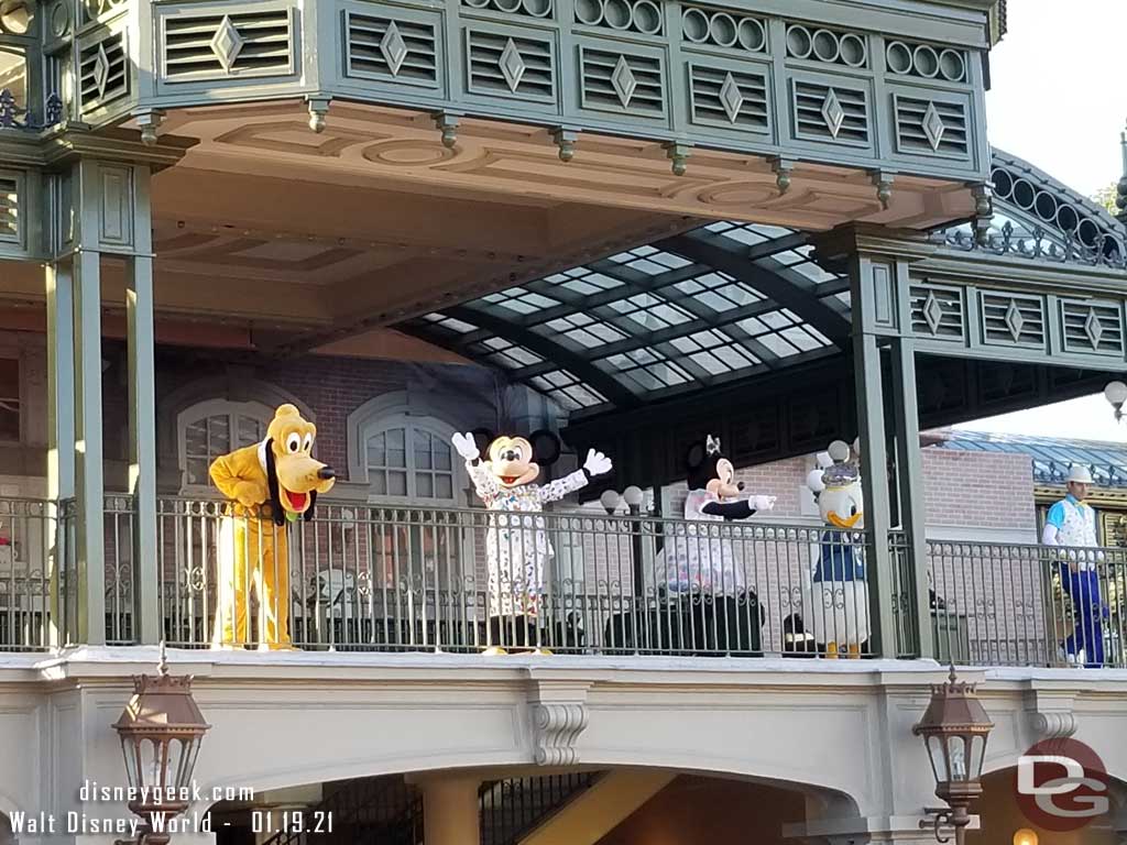 Character Greeeting at the Main Street Train Station in the Magic Kingdom