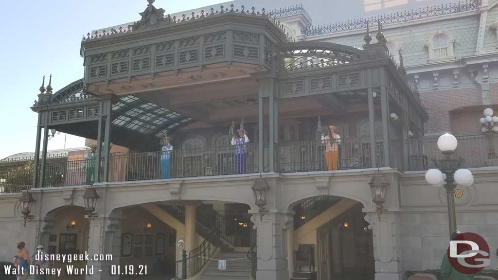 Dapper Dans performing on Main Street Train Station @ Magic Kingdom