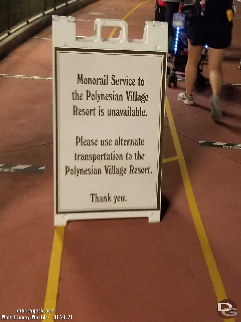 Polynesian Village Resort - Monorail Station Rebuild (January 2021)