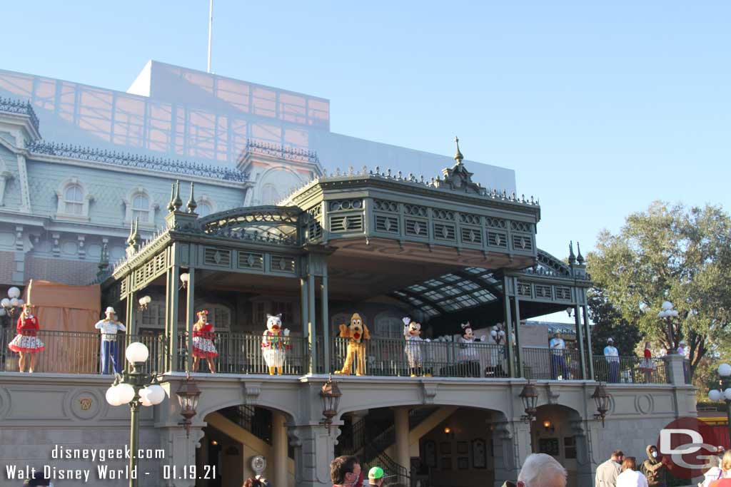 Character Greeeting at the Main Street Train Station in the Magic Kingdom