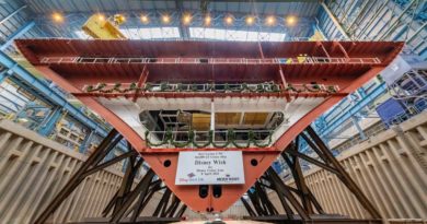 Disney Cruise Line reached a significant construction milestone marked by the traditional keel laying ceremony of the Disney Wish, the first of three new ships in the line’s fleet expansion. (Robert Fiebak, photographer)
