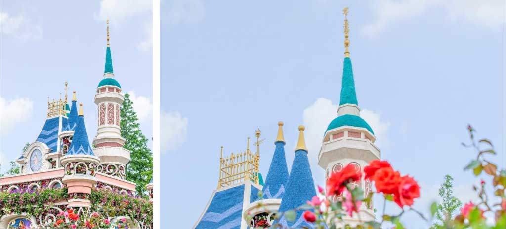Just like the real Castle, the castle model in the “Dream Garden” is crowned with a golden finial featuring a Chinese peony flower together with cascading stars, evoking the optimism that with belief and just a little magic, dreams really can come true.