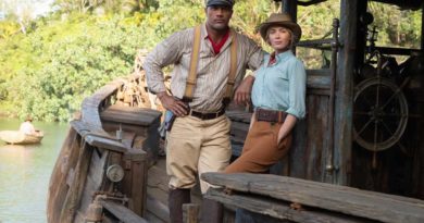 Dwayne Johnson as Frank and Emily Blunt as Lily in JUNGLE CRUISE. Photo by Frank Masi. © 2020 Disney Enterprises, Inc. All Rights Reserved.