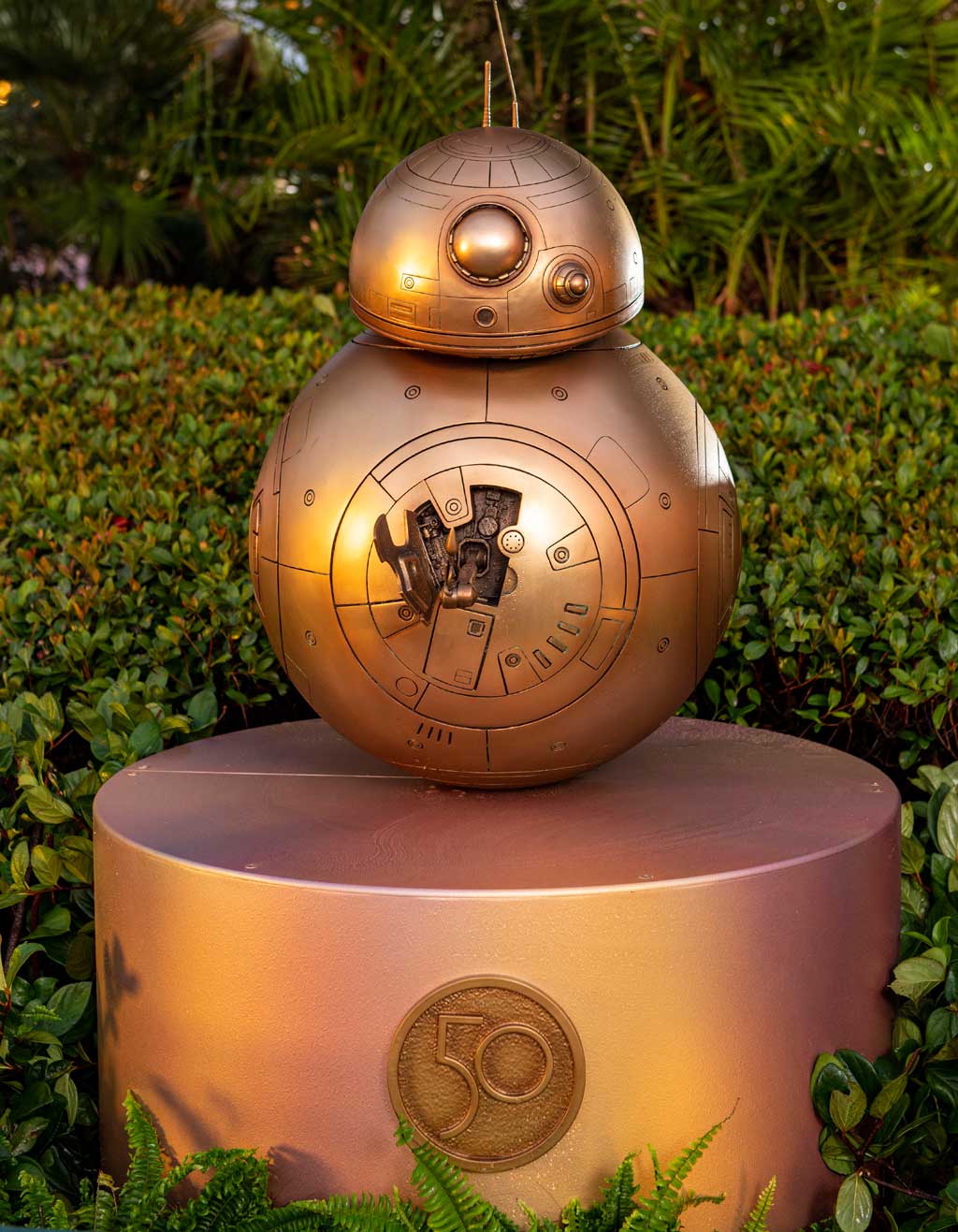 BB-8 at Disney’s Hollywood Studios is one of the “Disney Fab 50 Character Collection” appearing in all four Walt Disney World Resort theme parks in Lake Buena Vista, Fla., as part of “The World’s Most Magical Celebration,” beginning Oct. 1, 2021, in honor of the resort’s 50th anniversary. (David Roark, photographer)