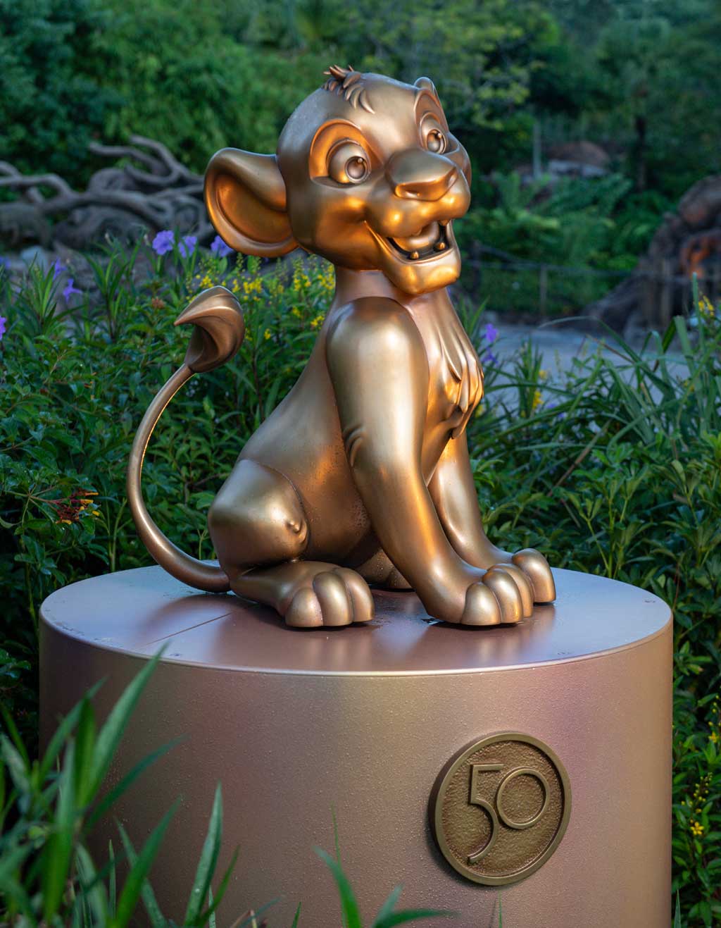 Simba at Disney’s Animal Kingdom Theme Park is one of the “Disney Fab 50 Character Collection” appearing in all four Walt Disney World Resort theme parks in Lake Buena Vista, Fla., as part of “The World’s Most Magical Celebration,” beginning Oct. 1, 2021, in honor of the resort’s 50th anniversary. (David Roark, photographer)