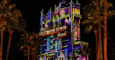 The Hollywood Tower Hotel is awash in a brilliance evoking the golden age of imagination and adventure when it transforms into a Beacon of Magic at Disney’s Hollywood Studios at Walt Disney World Resort in Lake Buena Vista, Florida, as part of the resorts 50th anniversary celebration. (Todd Anderson, photographer)