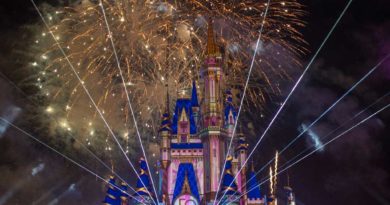 “Disney Enchantment” at Magic Kingdom Park, debuts Oct. 1, 2021, at Walt Disney World Resort in Lake Buena Vista, Fla. The new nighttime spectacular features stunning fireworks, powerful music, enhanced lighting and, for the first time, immersive projection effects that extend from Cinderella Castle down Main Street, U.S.A. (David Roark, photographer)