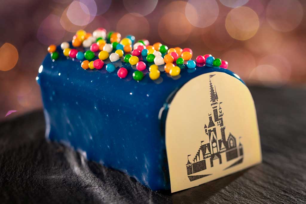 The special food and beverage offerings for the 50th Anniversary of Walt Disney World are full of whimsy and EARidescent shimmer. Many are also inspired by Walt’s personal recipes, beloved Disney characters, nostalgic dishes, and Disney attractions past and present, like the Opening Day Celebration Cake available at Main Street Bakery at Magic Kingdom Park at Walt Disney World Resort in Lake Buena Vista, Fla. (Kent Phillips, photographer).