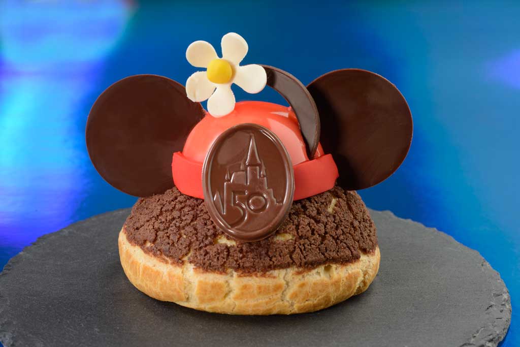 The special food and beverage offerings for the 50th Anniversary of Walt Disney World are full of whimsy and EARidescent shimmer. Many are also inspired by Walt’s personal recipes, beloved Disney characters, nostalgic dishes, and Disney attractions past and present, like the 50th Anniversary Vintage Minnie’s Brown Betty Profiterole available at Grand Floridian Cafe at Disney’s Grand Floridian Resort & Spa at Walt Disney World Resort in Lake Buena Vista, Fla.