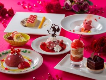 Concept image of desserts inspired by Minnie Mouse to be served during the third season of "Seasonal Taste Selections" 