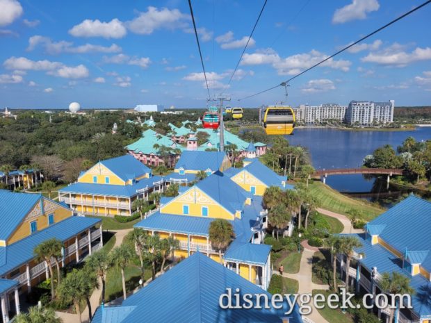 Disney Skyliner Passing Over Caribbean Beach Resort - The Geek's Blog ...