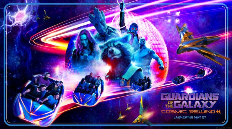 Guardians of the Galaxy: Cosmic Rewind, an all-new family-thrill coaster, launches May 27 at EPCOT at Walt Disney World Resort in Lake Buena Vista, Fla. The first-of-its-kind attraction will also open with the new Wonders of Xandar pavilion at EPCOT as part of the theme park’s multi-year transformation.