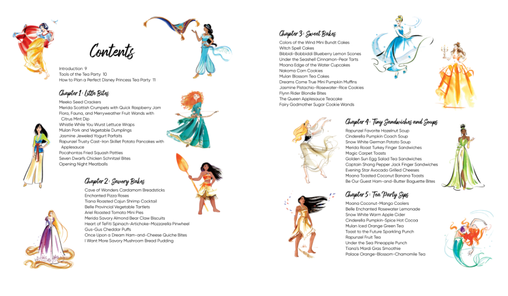 Disney Princess Tea Parties Cookbook Chapters