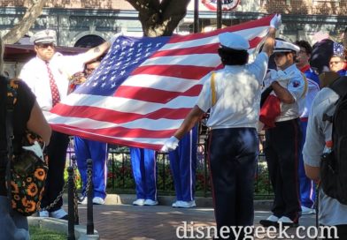 Disneyland Nightly Flag Retreat Ceremony in Town Square