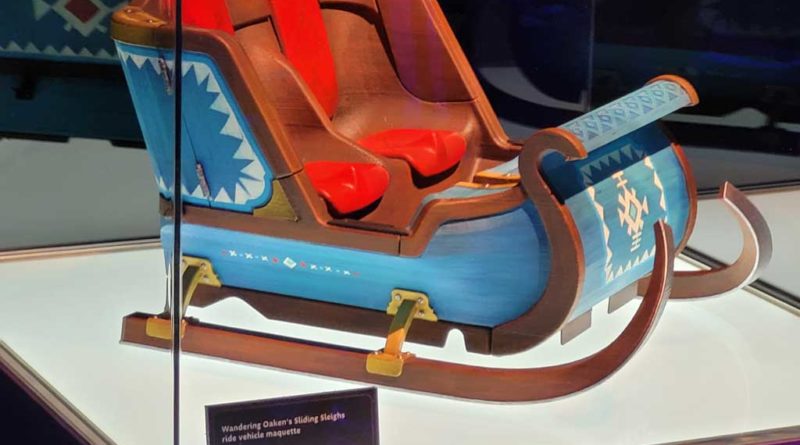 Hong Kong Disneyland Frozen attraction ride vehicle maquette